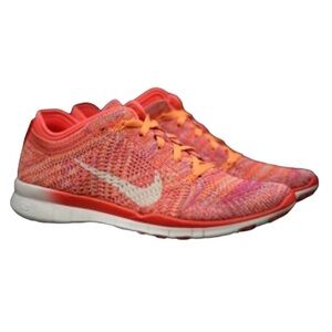 Nike Free Shoes TR Flyknit Colorful Crimson Running Womens US 8.5 EUR 40